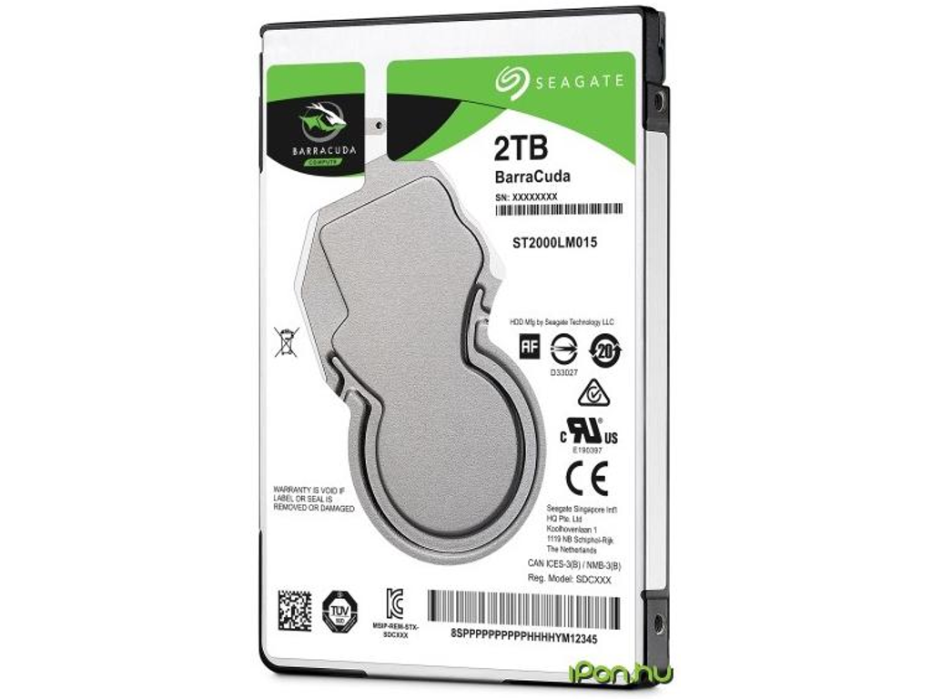 Seagate Barracuda 2TB 2,5 HDD 5.4 SATA III 128MB ST2000LM015 akciós termékkép 1