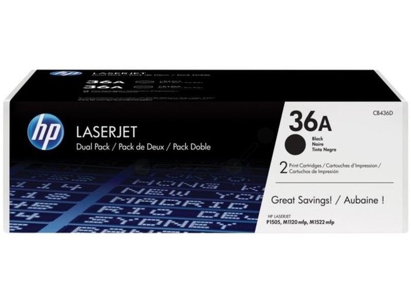 HP CB436AD (36A) Duo-pack Fekete toner akciós termékkép 1