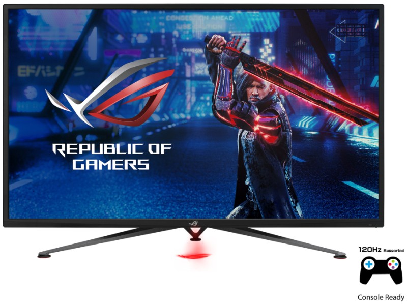 Asus ROG Strix XG438QR- 43 colos 4K HDR 120Hz WLED VA FreeSync Premium Fekete Gamer monitor akciós termékkép 1