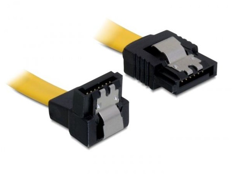 DeLock DL82806 kábel SATA 6 Gb/s fém rögzítővel le - egyenes kábel 30 cm akciós termékkép 1