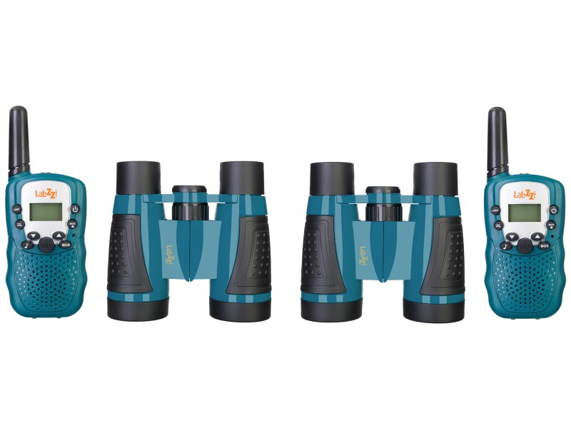 Levenhuk LabZZ WTT10 kék walkie-talkie és kétszemes távcső készlet akciós termékkép 1