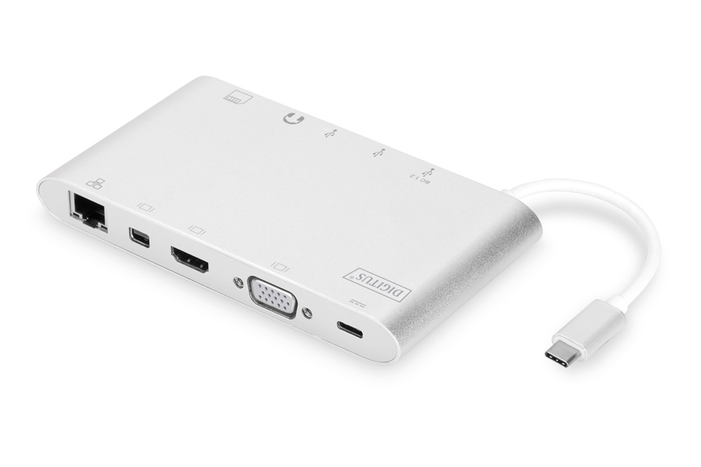Digitus DA-70861 USB-C 11 portos univerzális notebook dokkoló állomás akciós termékkép 1