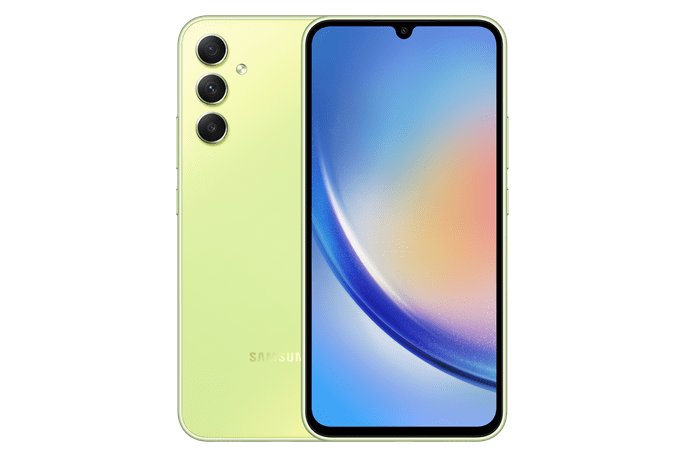 Samsung Galaxy A34 5G 128GB 6GB Dual-SIM Lime Okostelefon akciós termékkép 1
