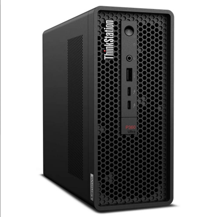 Lenovo ThinkStation P360 Ultra 30G10035HX - Intel Core I7-12700K, 16GB, 1TB SSD, NVIDIA T400 4GB, Fekete Asztali Számítógép akciós termékkép 1
