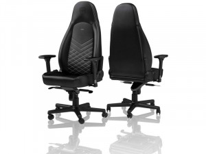 Noblechairs ICON Gamer szék Fekete, Platinafehér Műbőr Noblechairs HERO Gamer szék Fekete, Fehér Műbőr Bontott